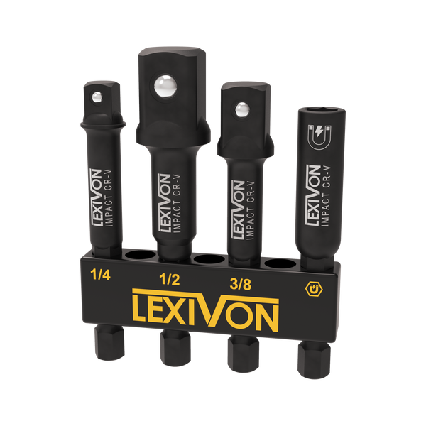 WAYwin 4-Piece Low-Profile Impact Socket Adapter Set – Drive Size Converters For Tools