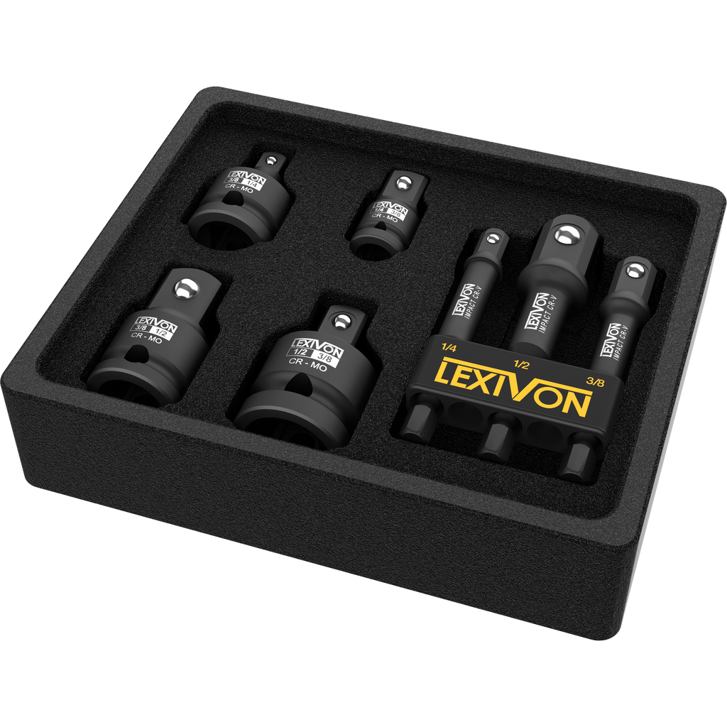 Impact Socket Adapter Combo Kit, 7-piece Increaser, Reducer & Extensio ...