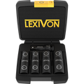 Lug Nut Impact Socket Set, 1/2-Inch Drive | Innovative 8-IN-4 Flip Socket Design, Covers Most Commonly Used Inch & Metric Wheel Nuts | Cr-Mo Steel = Full Impact Grade (LX-110)