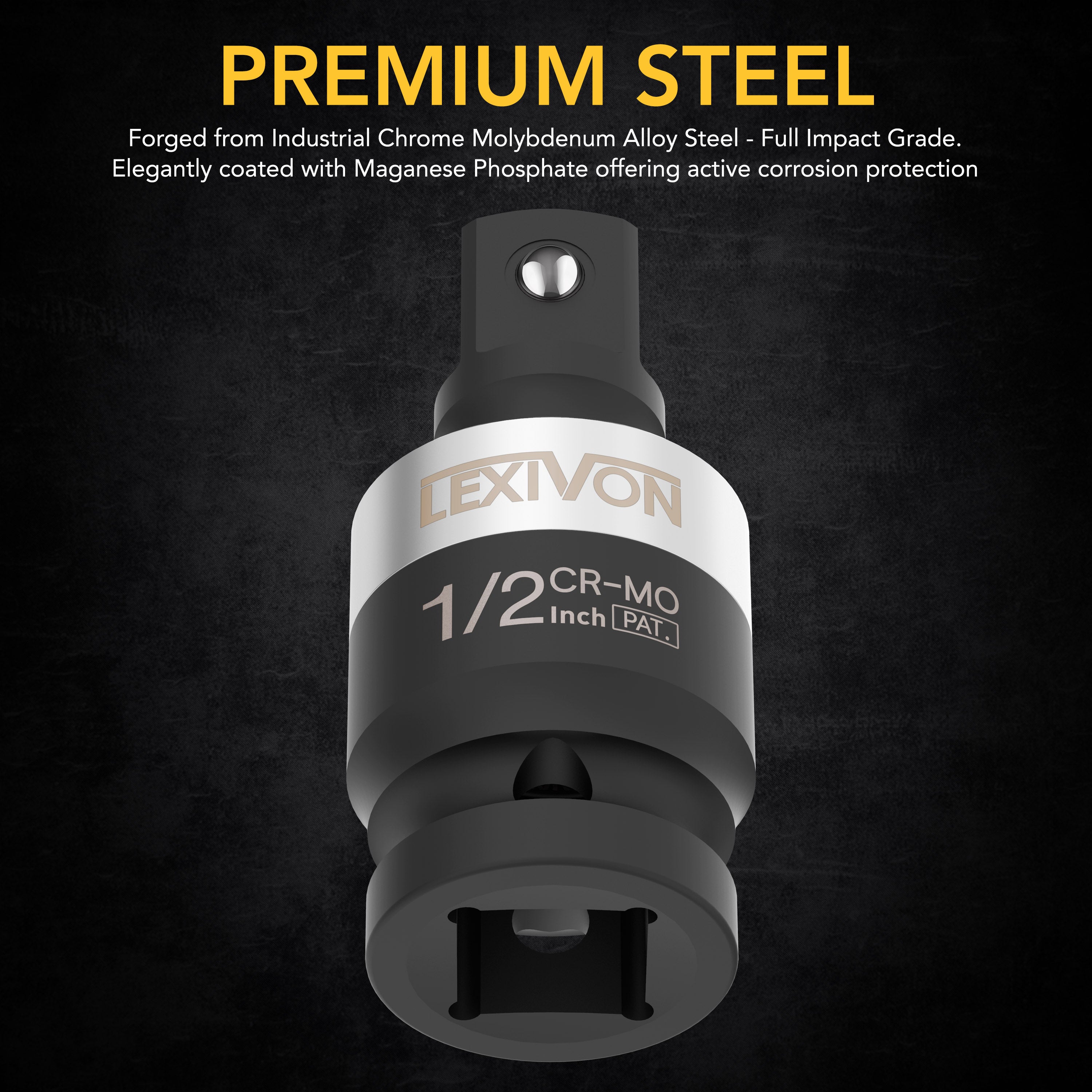 LX-113-S chrome-molybdenum swivel joint body and square-drive opening
