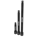 Impact Driver Extension Bar Set, 3/8" Drive | Hardened and Heat Treated Chrome Vanadium Steel | 3-Piece Set 3, 6, and 8 Inch Long (LX-114)