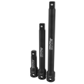 Impact Driver Extension Bar Set, 1/2" Drive | Hardened and Heat Treated Chrome Vanadium Steel | 3-Piece Set 3, 6, and 8 Inch Long (LX-115)