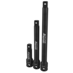Impact Driver Extension Bar Set, 1/2" Drive | Hardened and Heat Treated Chrome Vanadium Steel | 3-Piece Set 3, 6, and 8 Inch Long (LX-115)