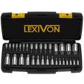 LEXIVON Master HEX Bit Socket Set, Premium S2 Alloy Steel | Complete 32-Piece, SAE and Metric Set | Enhanced Storage Case (LX-144)