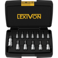 Tamper Proof Torx Bit Socket Set, Premium S2 Alloy Steel | 13-Piece Security Star T8 - T60 Set | Enhanced Storage Case (LX-146)