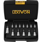 Tamper Proof Torx Bit Socket Set, Premium S2 Alloy Steel | 13-Piece Security Star T8 - T60 Set | Enhanced Storage Case (LX-146)