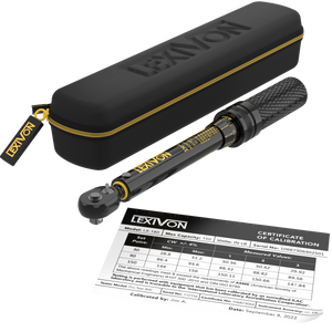 Inch Pound Torque Wrench 1/4-Inch Dr. | 72-Tooth Gear Dual-Direction Click Type | Micro-Adjustment 10~150 in-lb (1.1~16.9 Nm) | Zippered Protective Case (LX-180)
