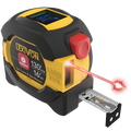 2 in 1 Digital Laser Tape Measure | 130ft/40m Laser Distance Meter Display On Backlit LCD Screen With 16ft/5m AutoLock Measuring Tape | Ft/Inch/Fractions/M/mm(LX-201)