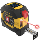 2 in 1 Digital Laser Tape Measure | 130ft/40m Laser Distance Meter Display On Backlit LCD Screen With 16ft/5m AutoLock Measuring Tape | Ft/Inch/Fractions/M/mm(LX-201)