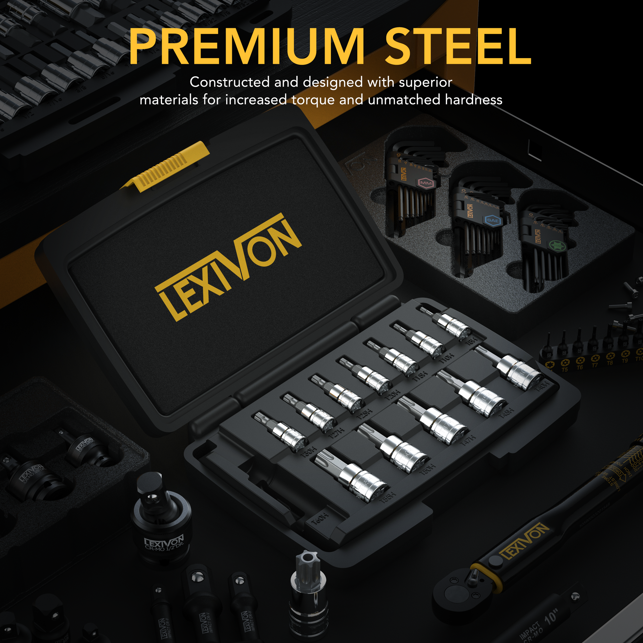 Tamper Proof Torx Bit Socket Set, Premium S2 Alloy Steel | 13